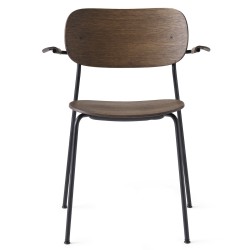 with armrests - dark stained oak / black frame - Co chair - Audo Copenhagen