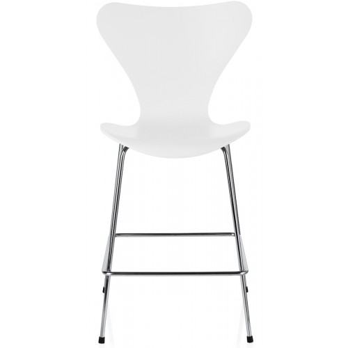 Frêne teinté blanc - tabouret de bar Série 7