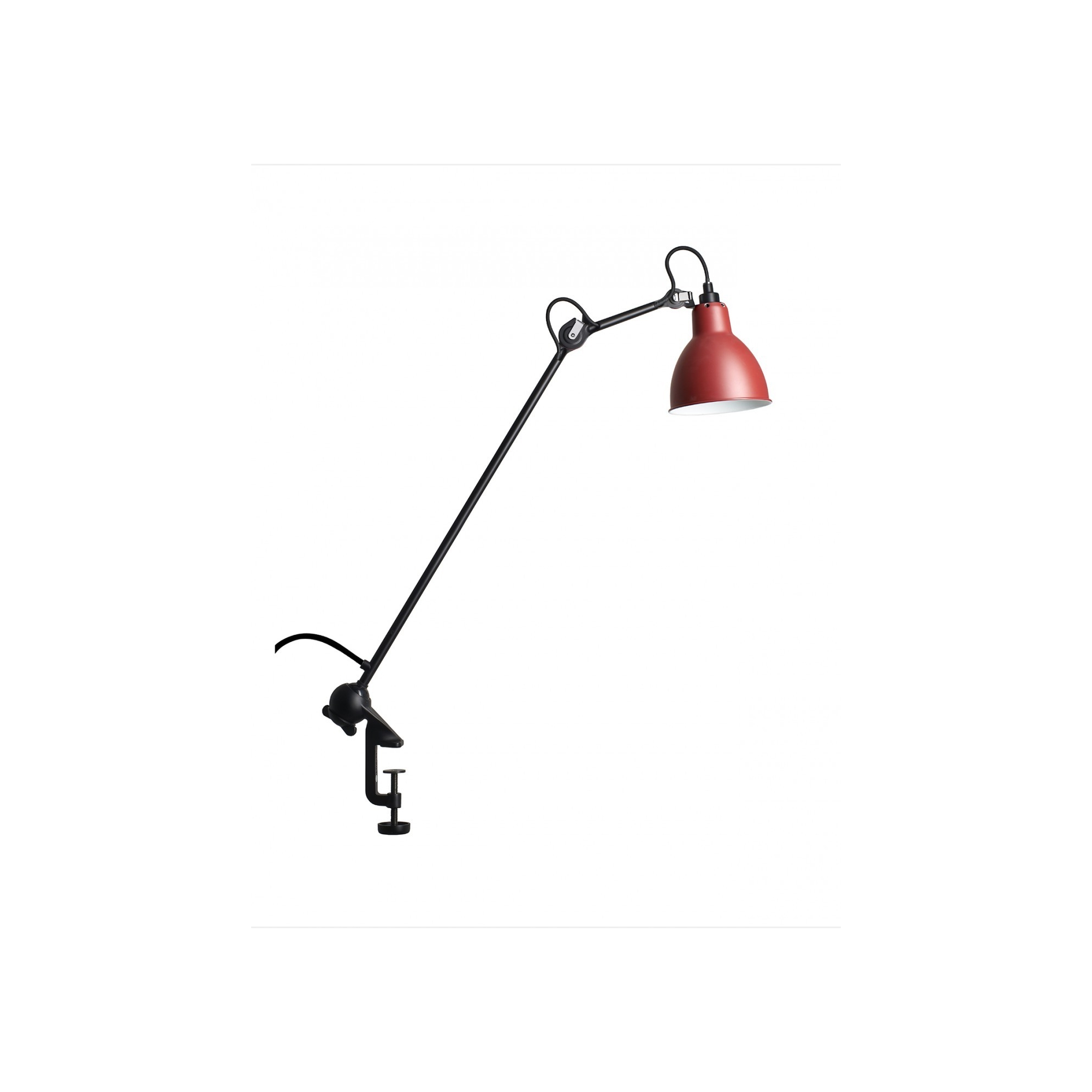 black, red round - Gras 201 - architect lamp - DCW éditions