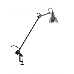 noir, rond chrome - Gras 201 - lampe d'architecte - DCW éditions