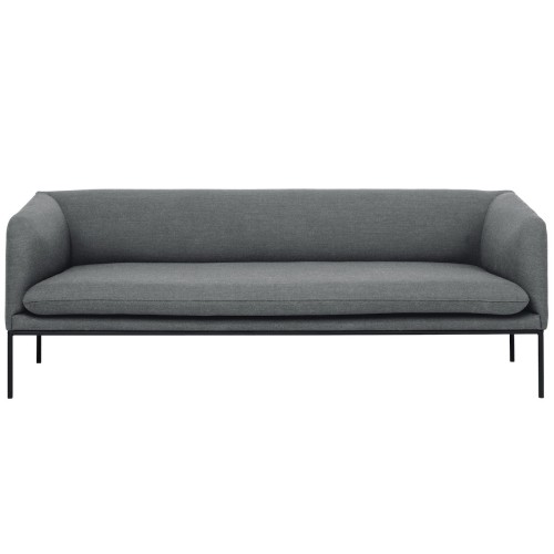 Fiord fabric 151 – black base – Turn 3-seater sofa - Ferm Living