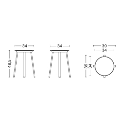 sky grey - Revolver stool - HAY