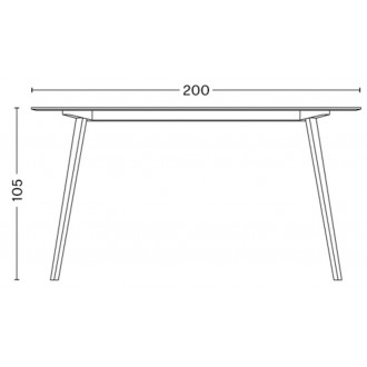 ÉPUISÉ - 200x80xH105cm - Table CPH30 - HAY