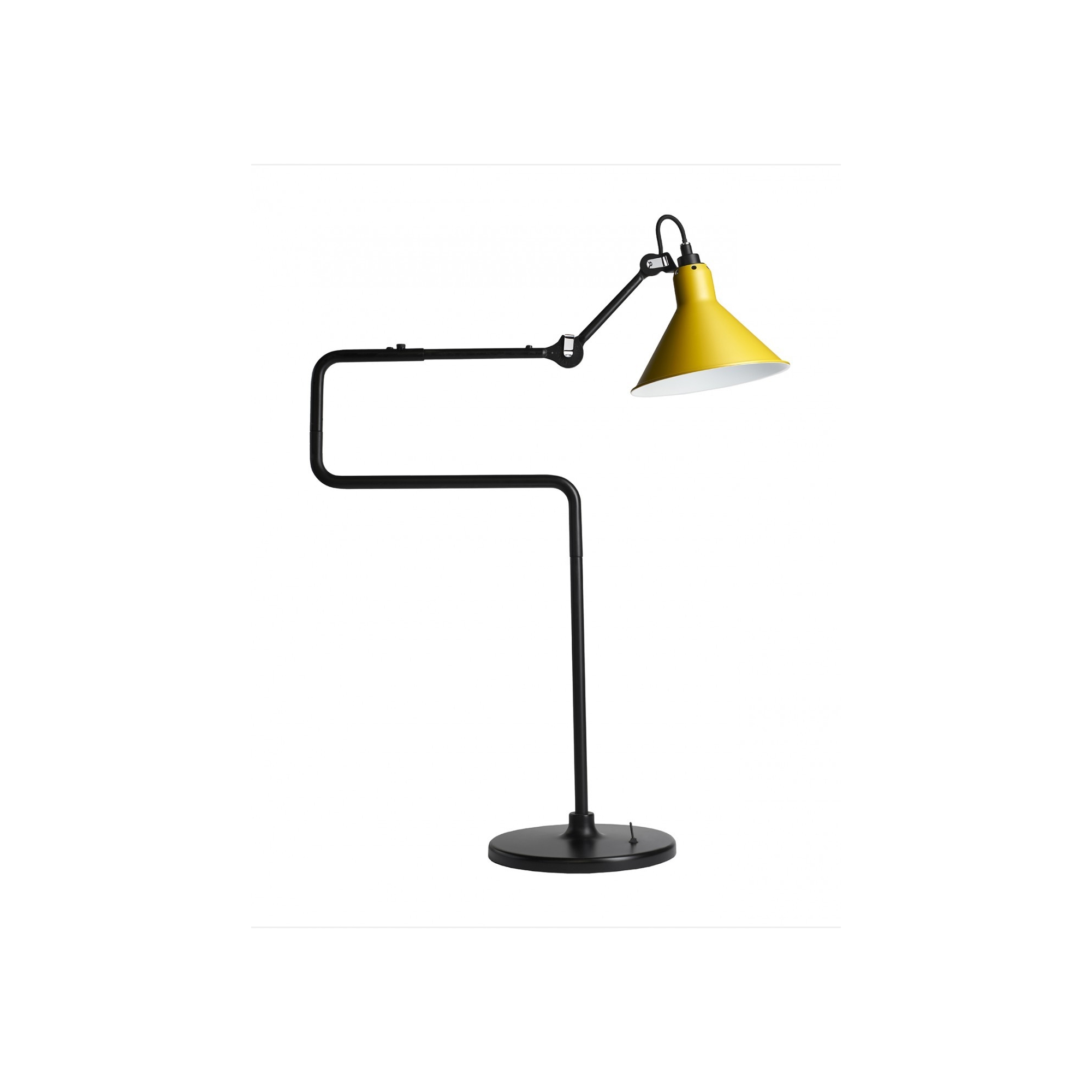 noir / cône jaune - Gras 317 - lampe de table - DCW éditions