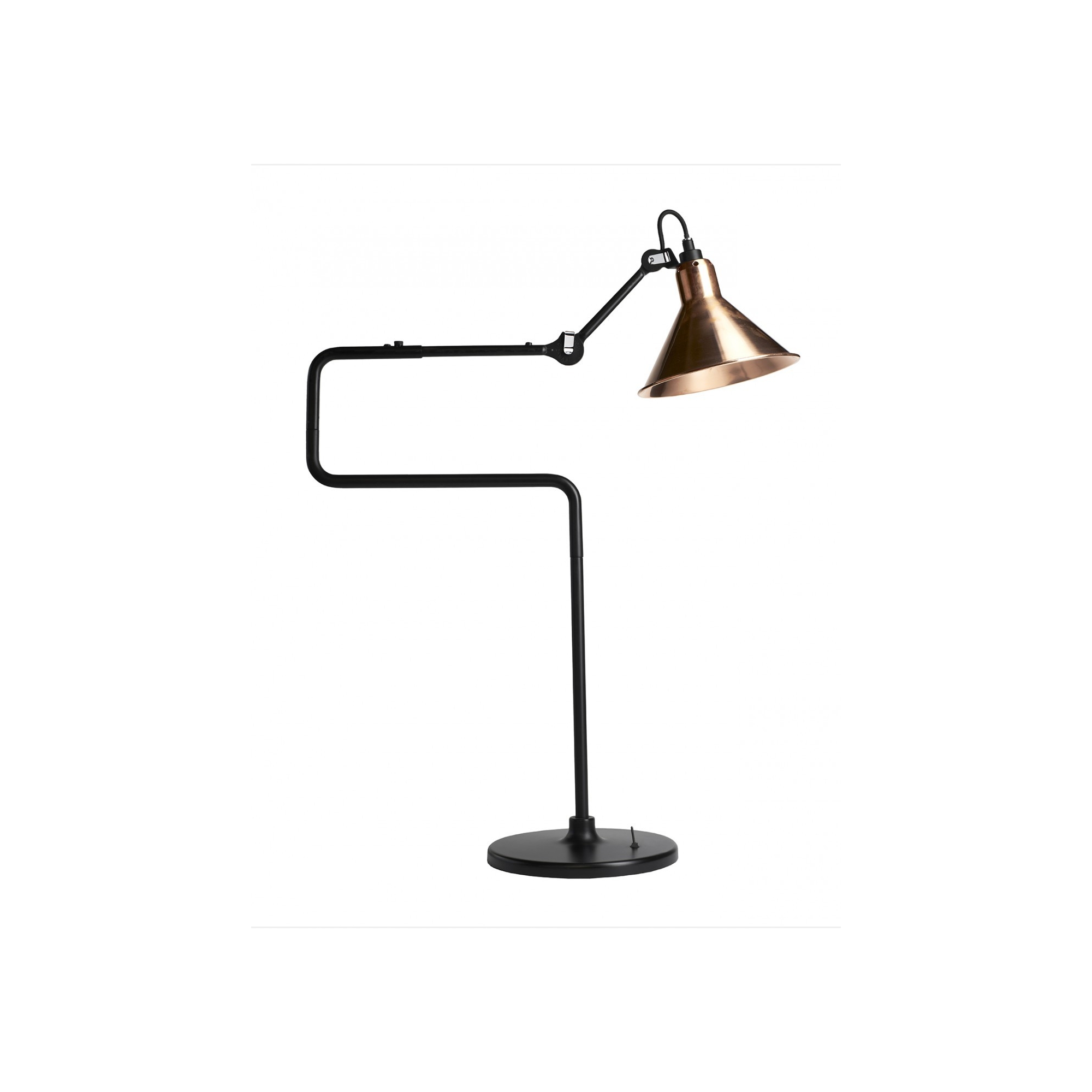 black / conic raw copper - Gras 317 - table lamp - DCW éditions