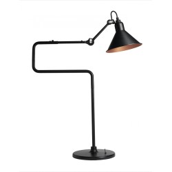 noir / cône noir, intérieur cuivre - Gras 317 - lampe de table - DCW éditions