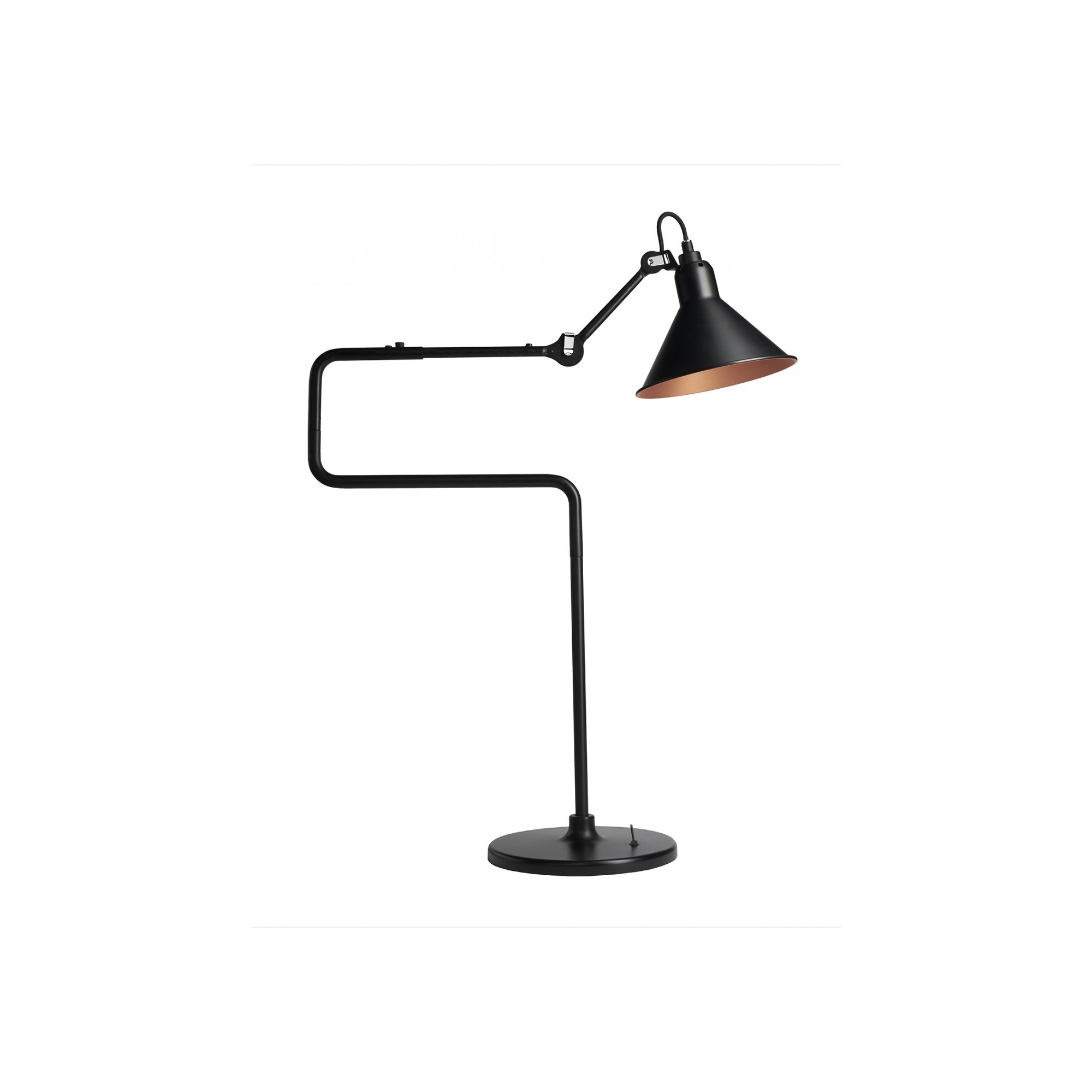 black / conic black, copper inside - Gras 317 - table lamp - DCW éditions