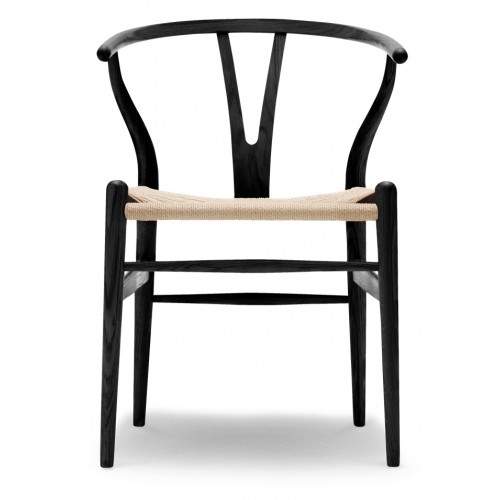 Carl Hansen & Søn – Chaise CH24, chêne noir et corde de papier naturelle