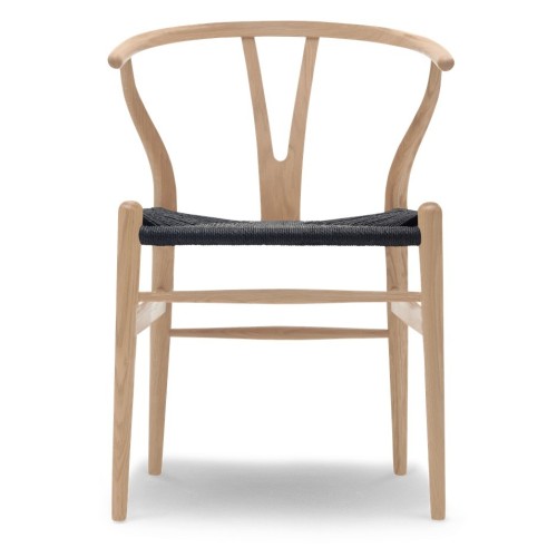 Carl Hansen & Søn – chêne huilé blanchi et corde de papier noire