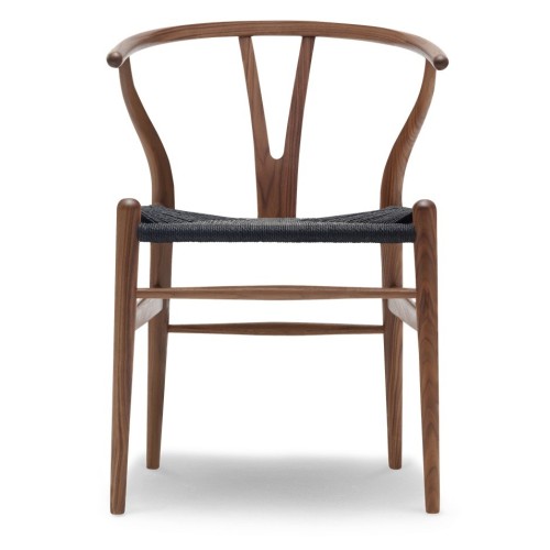 Carl Hansen & Søn – Chaise CH24, noyer huilé et corde de papier noire