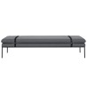 Fiord fabric 151– black leather – Turn daybed - Ferm Living