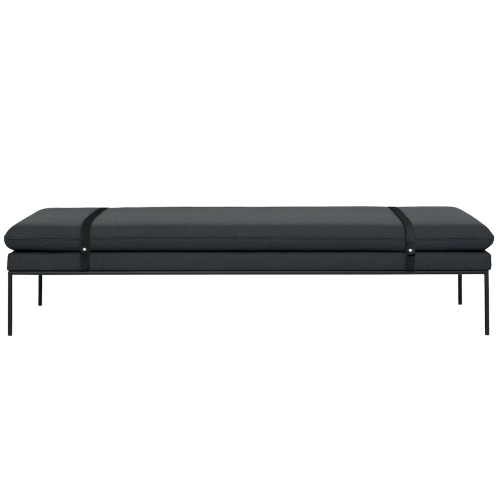 tissu Fiord 171– cuir noir – daybed Turn - Ferm Living