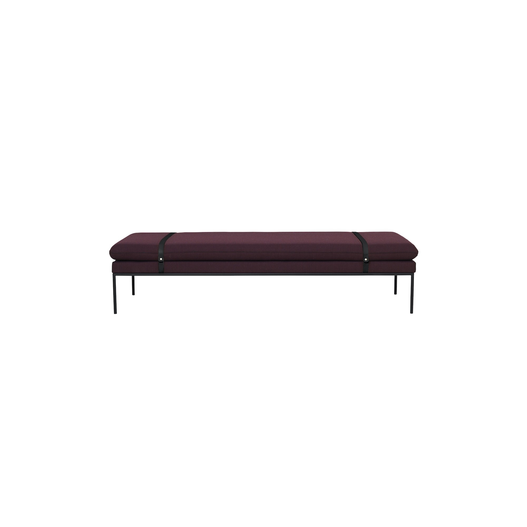 Fiord fabric 591 – black leather – Turn daybed - Ferm Living