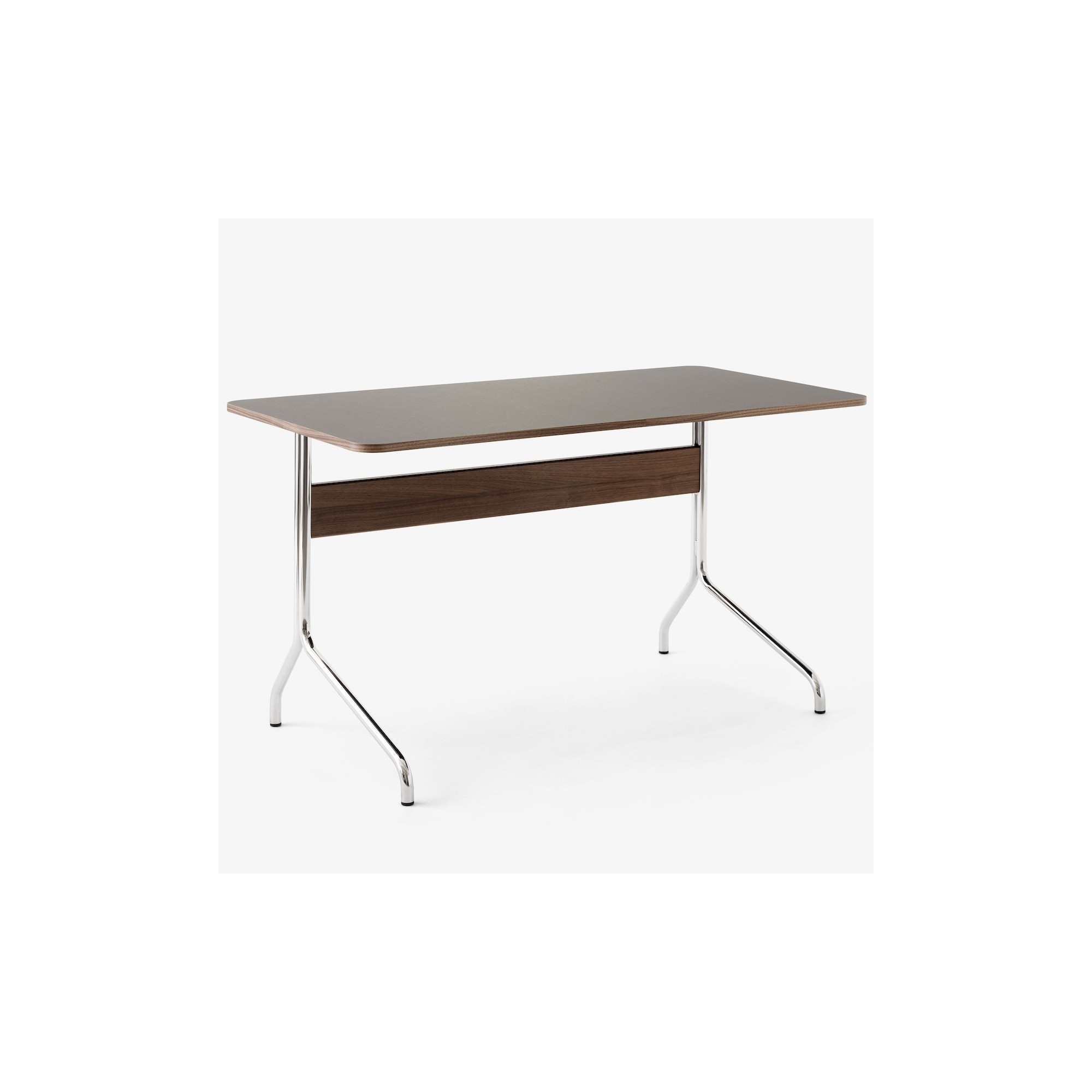 iron linoleum - walnut and chrome base - Pavilion AV16 desk - &Tradition