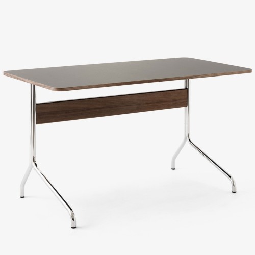 iron linoleum - walnut and chrome base - Pavilion AV16 desk - &Tradition