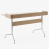 mushroom linoleum - oak and chrome base - Pavilion AV17 desk - &Tradition