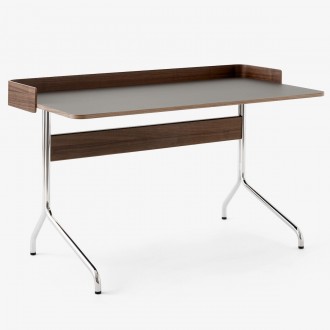 linoleum iron - base noyer et chrome - bureau Pavilion AV17