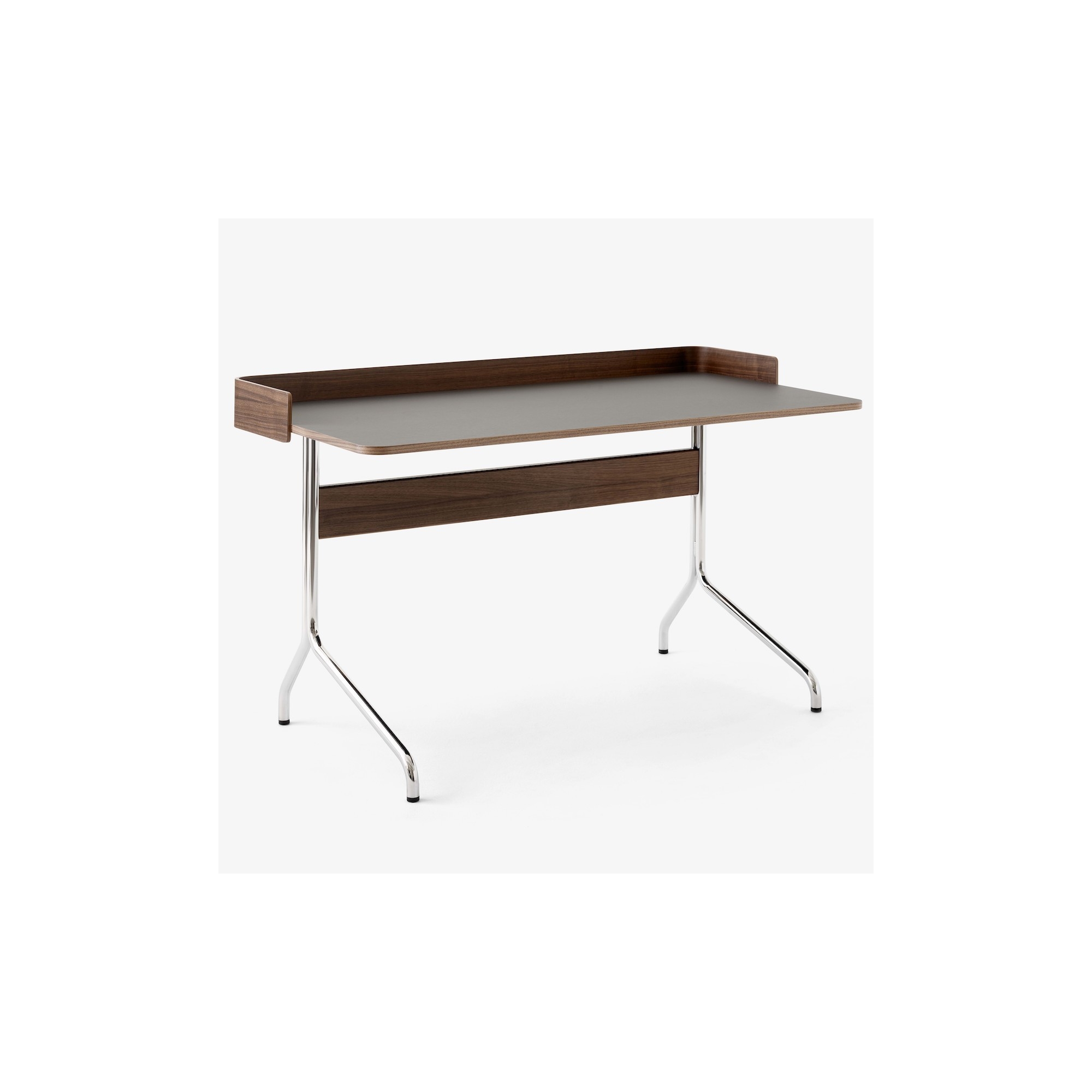 linoleum iron - base noyer et chrome - bureau Pavilion AV17 - &Tradition