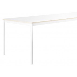 Blanc (stratifié) / Bois / Blanc – Table Base 140 x 80 x H73 cm