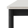White laminate / Plywood / Black – Base Table 140 x 80 x H73 cm