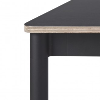 Noir (linoleum) / Bois / Noir – Table Base 190 x 85 x H73 cm