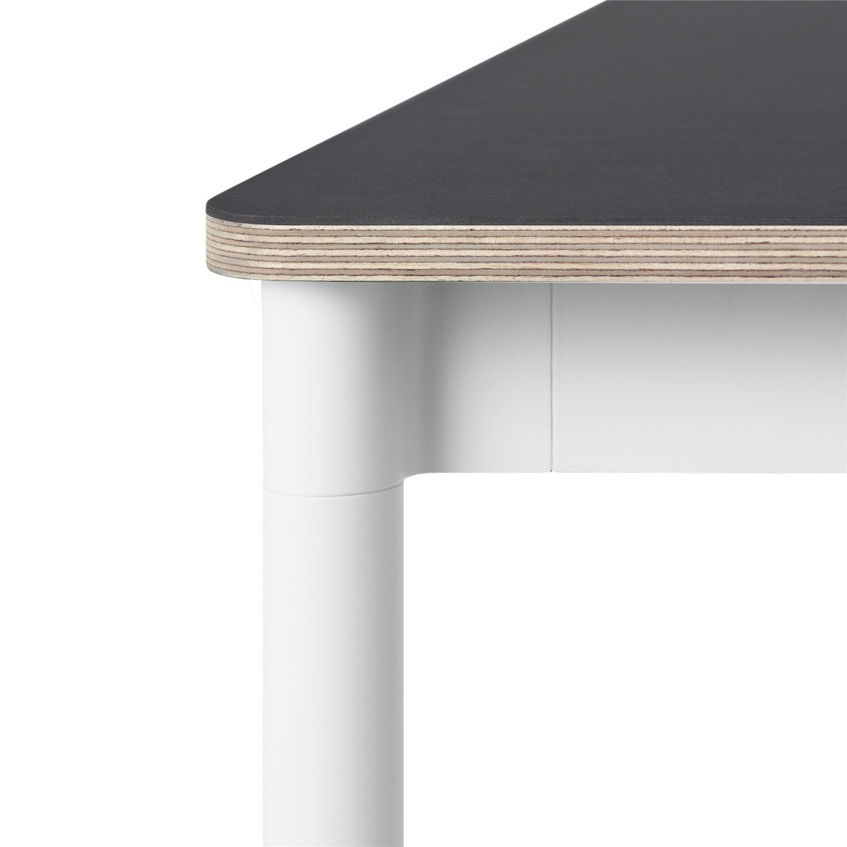 Noir (linoleum) / Bois / Blanc – Table Base 190 x 85 x H73 cm