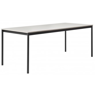 White laminate / Plywood / Black – Base Table 190 x 85 x H73 cm