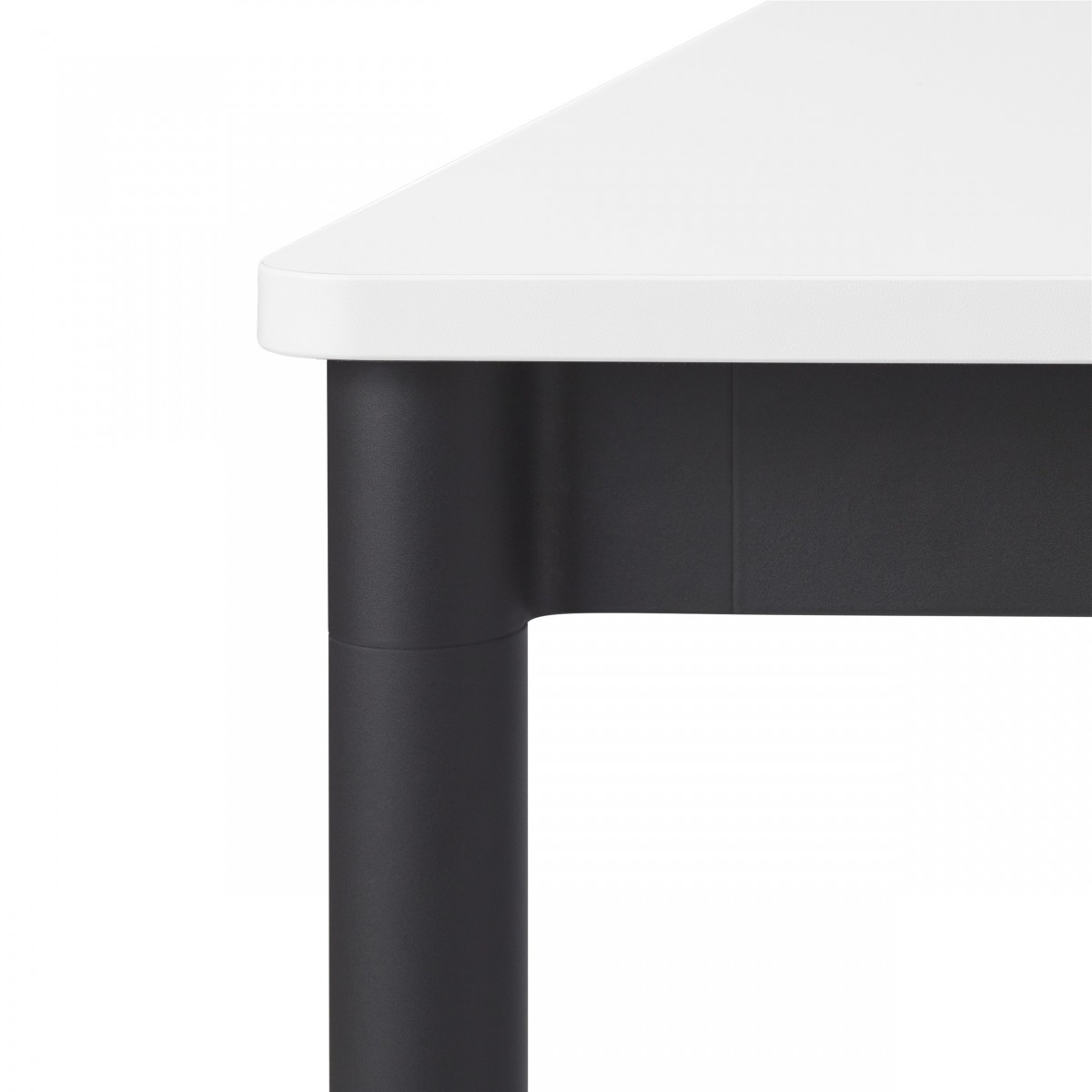 White laminate / White / Black – Base Table 190 x 85 x H73 cm