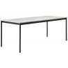 White laminate / White / Black – Base Table 190 x 85 x H73 cm