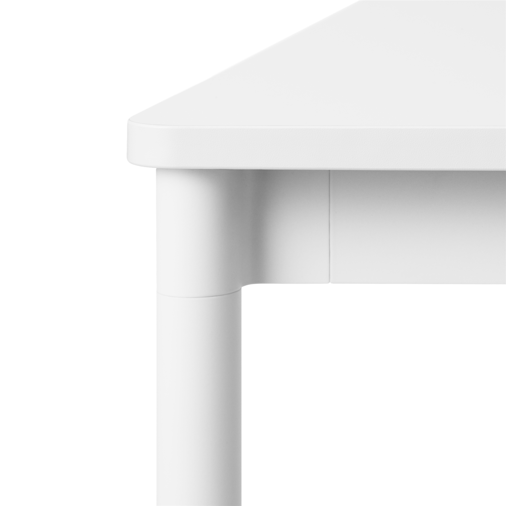 White laminate / White / White – Base Table 140 x 80 x H73 cm - Muuto