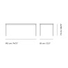 White laminate / White / White – Base Table 190 x 85 x H73 cm - Muuto