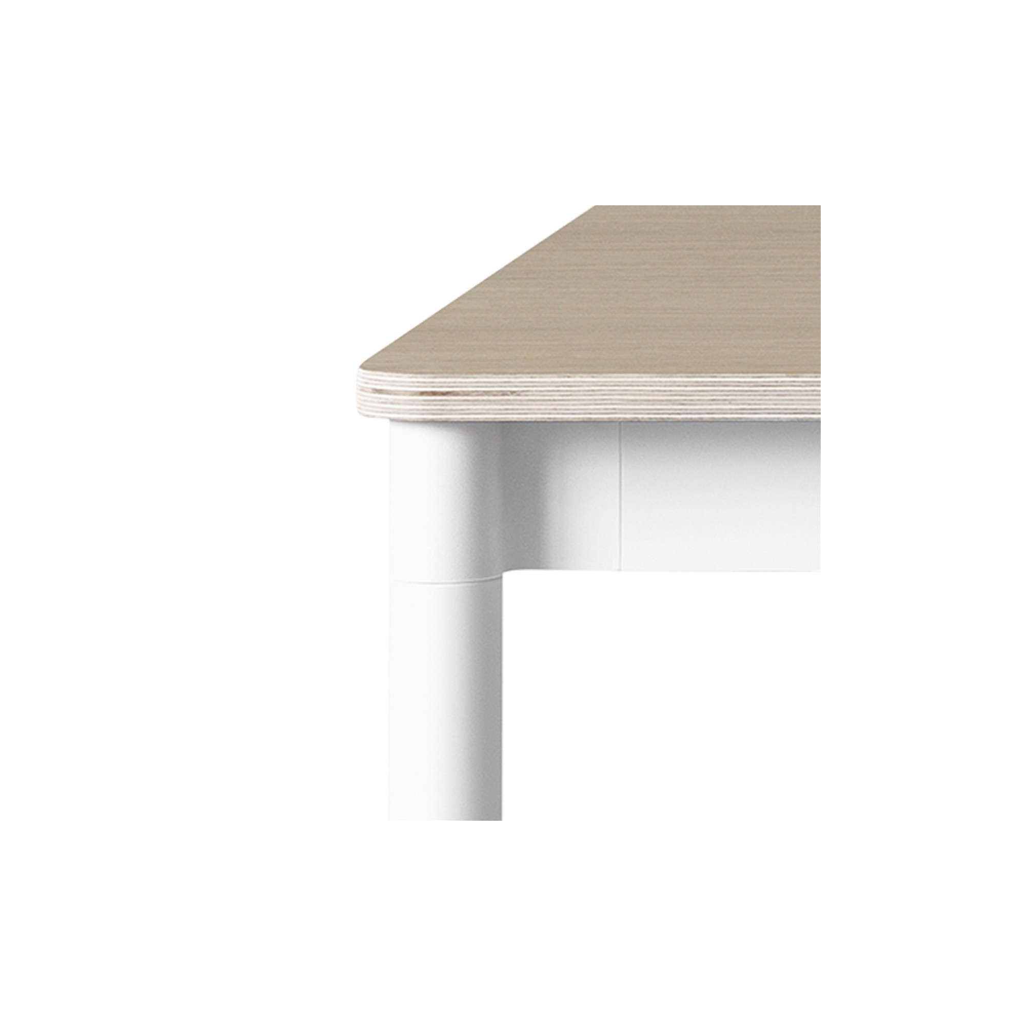 Oak / Plywood / White – Base Table 250 x 90 x H73 cm - Muuto