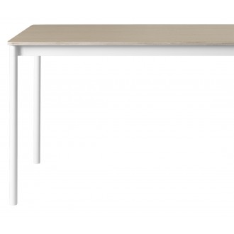 Chêne / Bois / Blanc – Table Base 250 x 90 x H73 cm