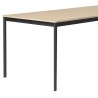 Chêne / Bois / Noir – Table Base 70 x 70 x H73 cm