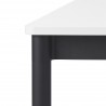 Blanc (stratifié) / Blanc / Noir – Table Base 70 x 70 x H73 cm