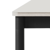 White laminate / Plywood / Black – Base Table 128 x 128 x H73 cm - Muuto