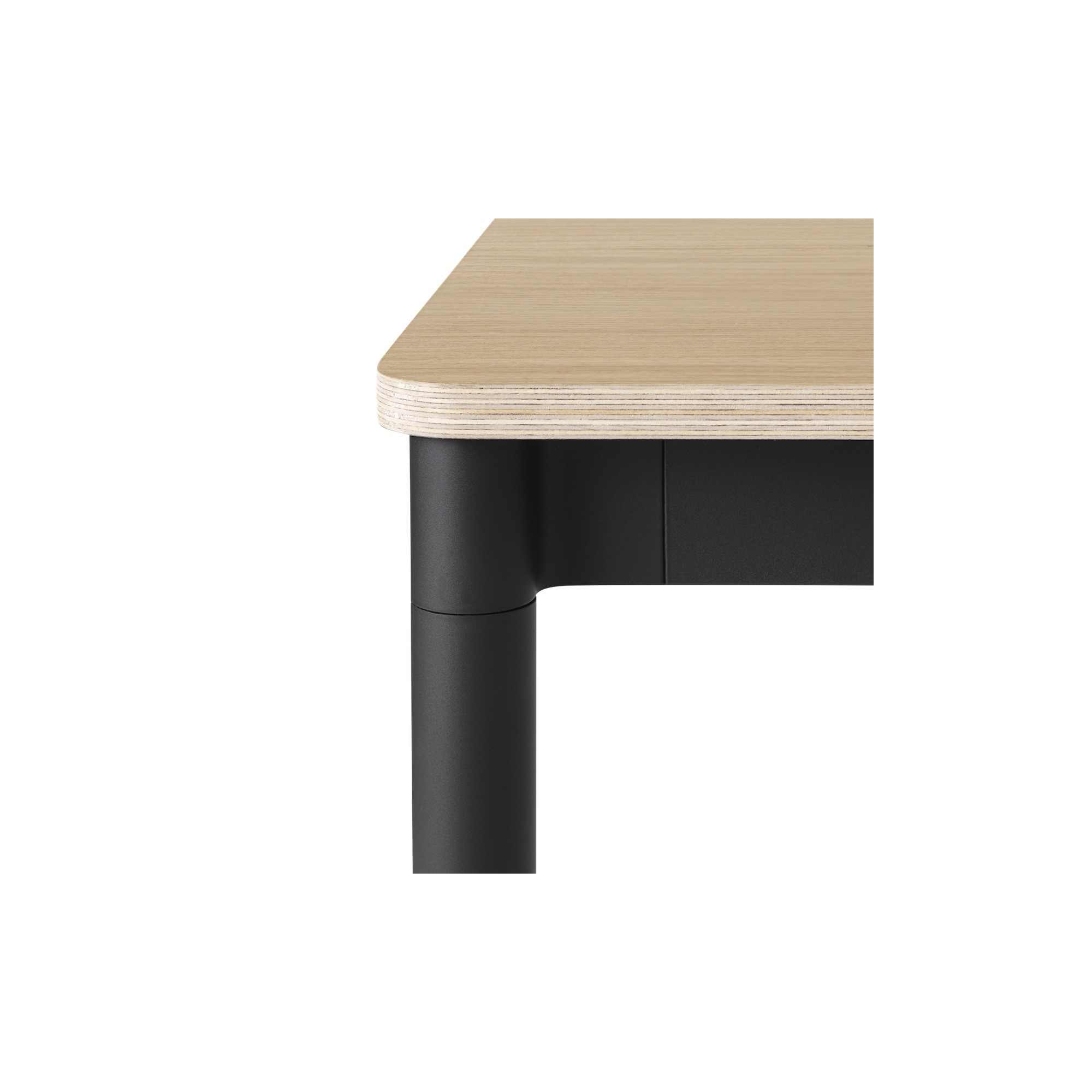 Oak / Plywood / Black – Base Table 300 X 110 X H73 cm - Muuto