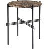 Ø40xH51cm - marbre marron - base noire - table ronde TS - Gubi