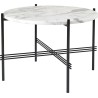 Ø55xH41cm - marbre blanc - base noire - table ronde TS - Gubi