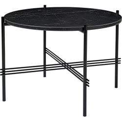 Ø55xH41cm - black marble - black base - TS round table - Gubi