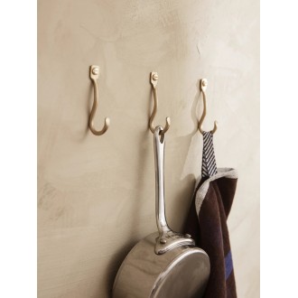 Hooks set of 3 - brass - Curvature - Ferm Living