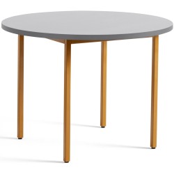 gris clair / ocre - Ø105x74 cm - table TWO-COLOUR - HAY