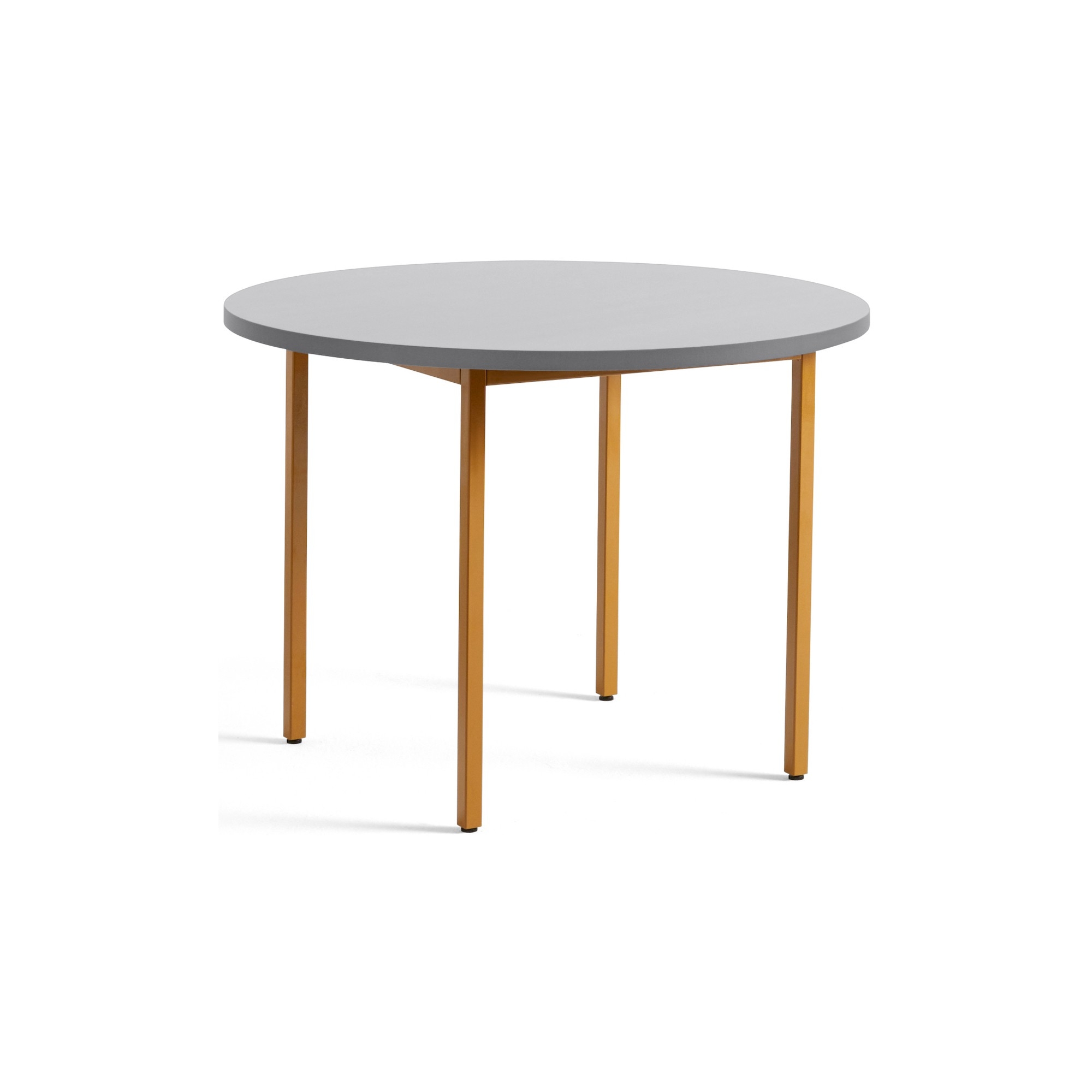 gris clair / ocre - Ø105x74 cm - table TWO-COLOUR - HAY