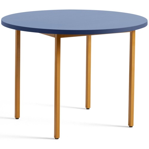 bleu / ocre - Ø105x74 cm - table TWO-COLOUR - HAY