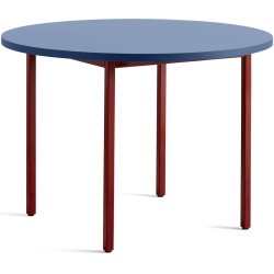 bleu / marron-rouge - Ø105x74 cm - table TWO-COLOUR - HAY