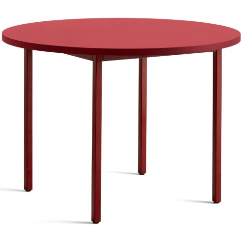 red / maroon-red - Ø105x74 cm - TWO-COLOUR table - HAY