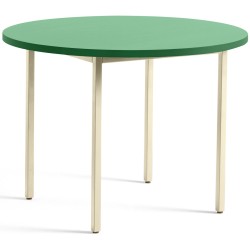 green / ivory - Ø105x74 cm - TWO-COLOUR table - HAY