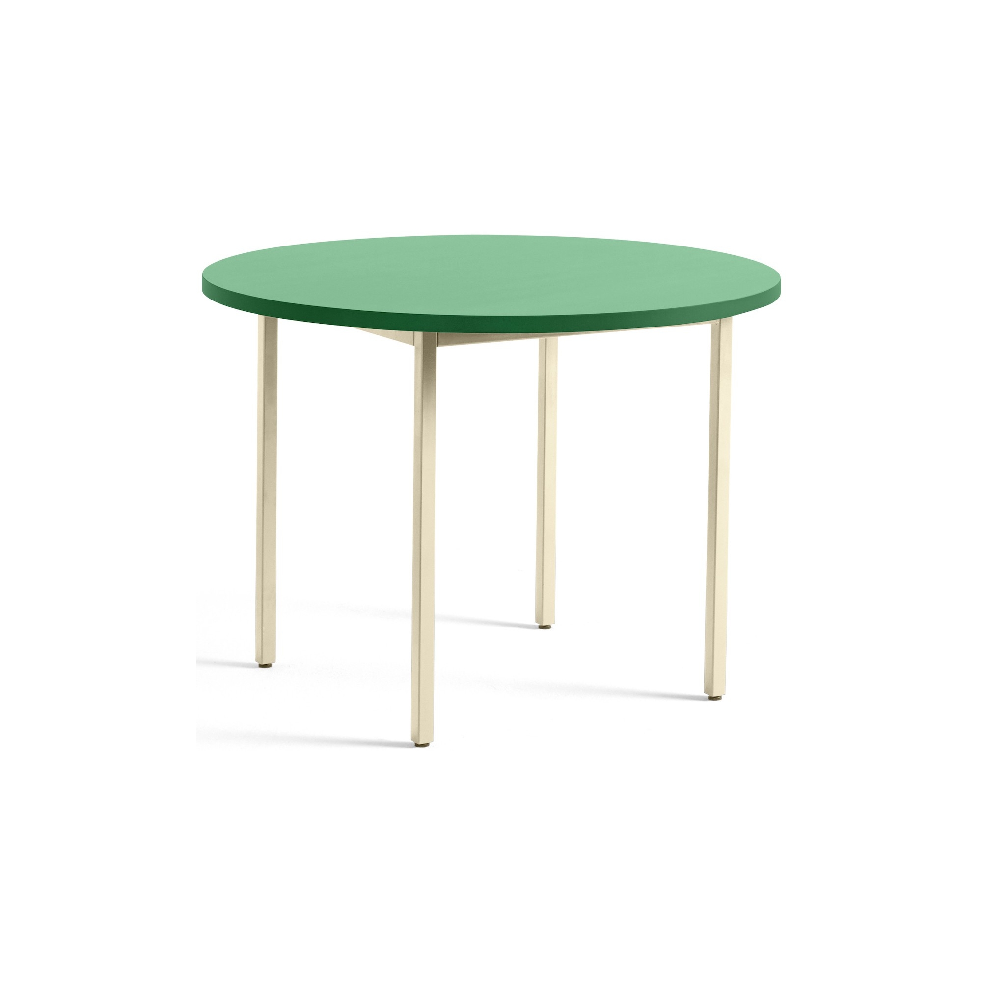 green / ivory - Ø105x74 cm - TWO-COLOUR table - HAY