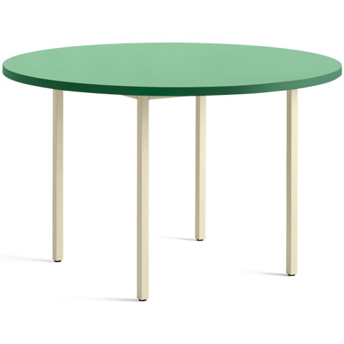 vert / ivoire - Ø120x74 cm - table TWO-COLOUR - HAY