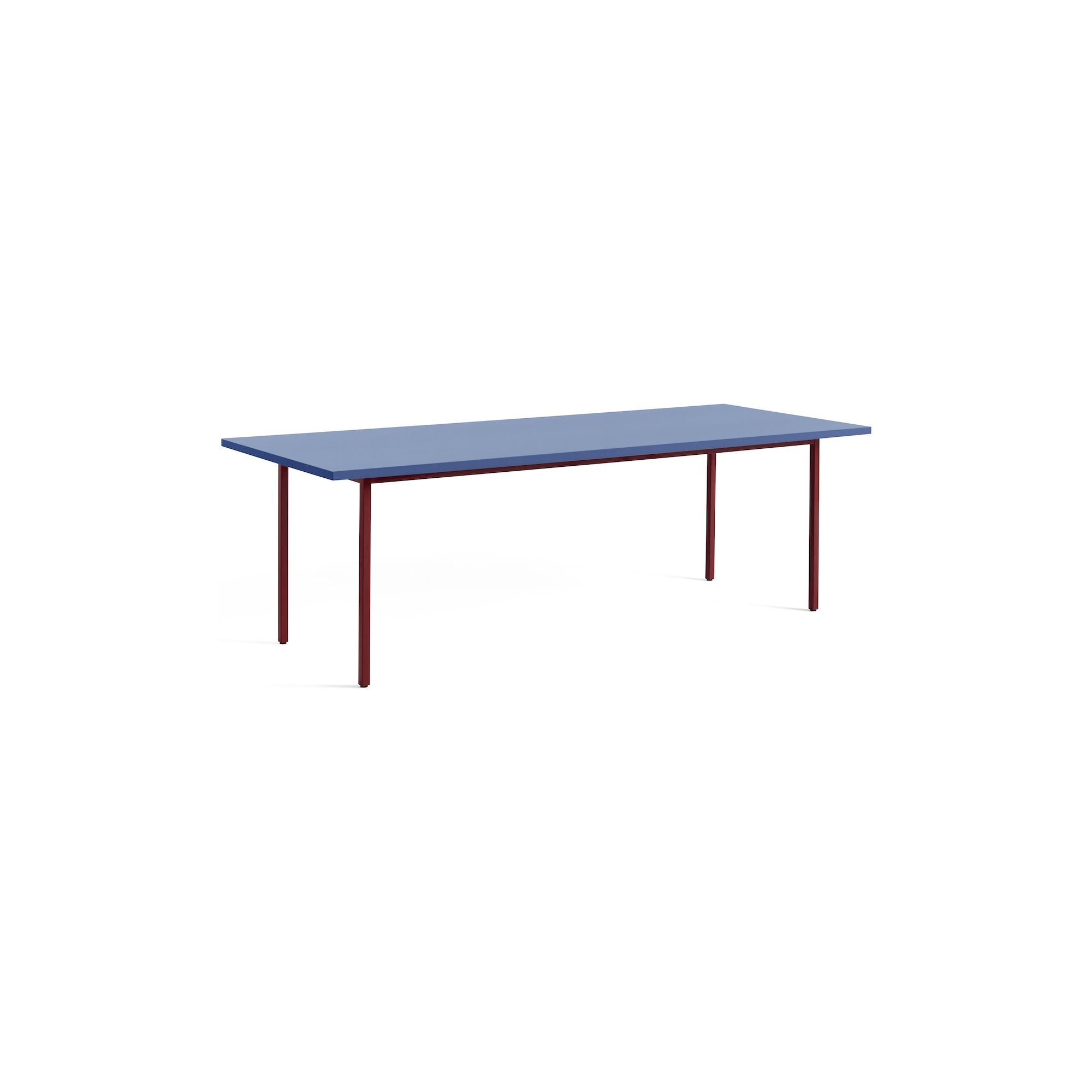 blue / maroon-red - 240x90xH74 cm - TWO-COLOUR table - HAY